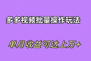 【第9866期】拼多多视频带货快速过爆款选品教程 每天轻轻松松赚取三位数佣金