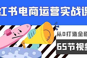 【第9632期】 小红书电商运营实战课,从0打造全程实操(65节视频课)