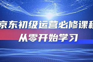 【第10053期】京东初级运营必修课程,从零开始学习(49节课)