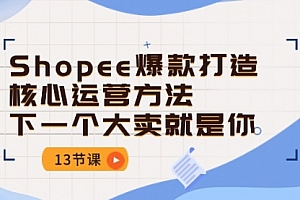 【第10423期】Shopee-爆款打造核心运营方法,下一个大卖就是你