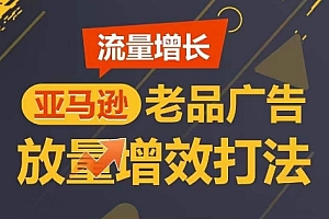 【第10287期】亚马逊流量 增长-老品广告 放量增效打法/销量翻倍/打造更多TOP listing