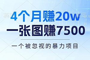 【第10432期】4个月赚20万!一张图赚7500!多种变现方式