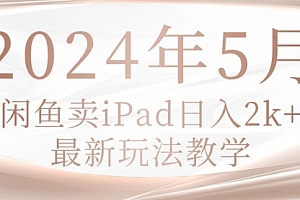 【第10218期】2024年5月闲鱼卖ipad日入2k,最新玩法教学