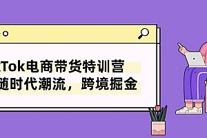 【第10404期】TikTok电商带货特训营,跟随时代潮流,跨境掘金(8节课)