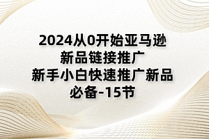 【第10748期】2024从0开始亚马逊新品链接推广,新手小白快速推广新品