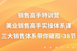 【第10556期】销售-高手特训营,美业-销售高手实操体系课,三大销售体系带你破局