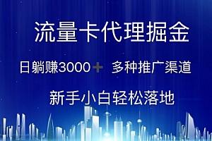 【第10567期】流量卡代理掘金 日躺赚3000+ 多种推广渠道