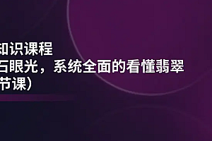 【第10761期】翡翠知识课程,用宝石眼光,系统全面的看懂翡翠(22节课)