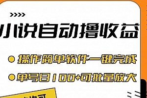 【第10827期】小说全自动撸收益,操作简单,单号日入100+