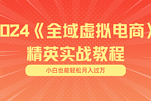 【第10915期】月入五位数 干就完了 适合小白的全域虚拟电商项目
