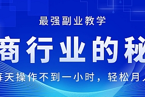 【第10877期】电商行业的秘密,新手每天操作不到一小时,月入过万