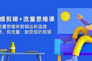 【第11000期】高级感 剪辑+流量思维:用流量思维剪辑出有温度/有质感/有流量/能变现视频