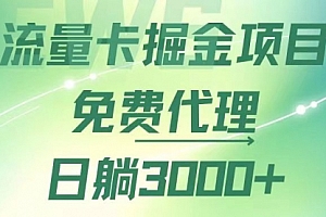 【第11404期】流量卡掘金代理,日躺赚3000+,变现暴力,多种推广途径