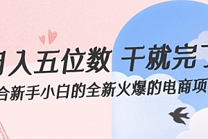 【第11354期】适合新手小白的全新火爆的电商项目