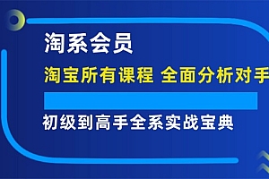 【第11259期】淘系会员【淘宝所有课程,全面分析对手】,初级到高手全系实战宝典