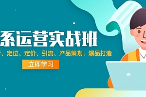 【第11331期】淘系运营实战班:市场分析、定位、定价、引流、产品策划,爆品打造