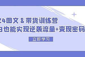 【第11302期】2024 图文+带货训练营,小白也能实现逆袭流量+变现密码