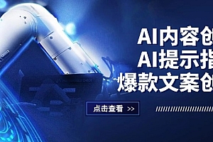 【第11442期】AI内容创作:AI提示指令+爆款文案创作,短视频/小红书/公众号全攻略