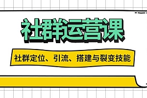 【第12012期】社群运营打卡计划:解锁社群定位、引流、搭建与裂变技能