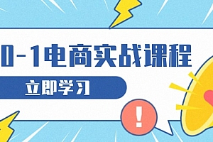 【第12082期】从零做电商实战课程,教你如何获取访客、选品布局,搭建基础运营团队