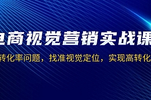 【第12192期】电商视觉营销实战课,解决转化率问题,找准视觉定位,实现高转化目标