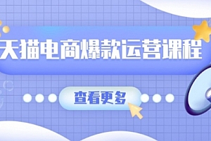 【第12269期】天猫电商爆款运营课程,爆款卖点提炼与流量实操,多套模型全面学习