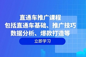【第12345期】直通车推广课程:包括直通车基础、推广技巧、数据分析、爆款打造等
