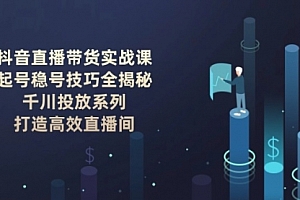 【第12413期】抖音直播带货实战课:起号稳号技巧全揭秘, 千川投放系列, 打造高效直播间