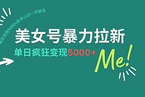 【第12490期】美女号暴力拉新,用过AI优化一件生成,每天搬砖