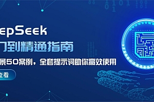【第12529期】DeepSeek入门到精通指南,7大场景50案例,全套提示词助你高效使用