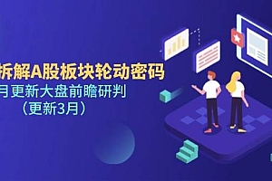 【第12689期】多维拆解A股板块轮动密码,每月更新大盘前瞻研判(更新3月)