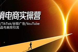 【第12780期】跨境电商实操营:独立站/TikTok/谷歌广告/YouTube,精准选品与高效引流