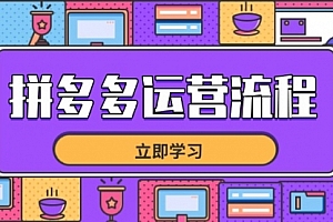 【第12828期】拼多多运营流程,从选品到流量,全链路运营技巧,助力店铺爆单