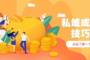 【第12864期】私域成交技巧,帮你从入门到精通,破解四大痛点,快速变现,轻松收钱