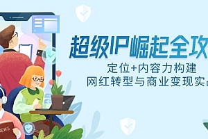 【第12963期】超级IP崛起全攻略,定位+内容力构建,网红转型与商业变现实战