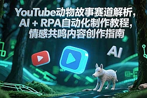 【第13152期】YouTube动物故事赛道解析,AI+RPA自动化制作教程,情感共鸣内容创作指南