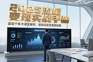 【第13168期】2025流量变现实战手册,超级个体大课全解析,低粉高变现案例拆解