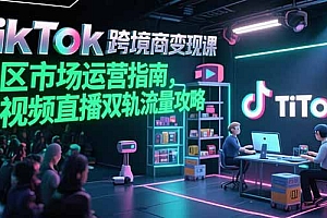 【第13247期】TikTok跨境电商变现课,美区市场运营指南,短视频直播双轨流量攻略