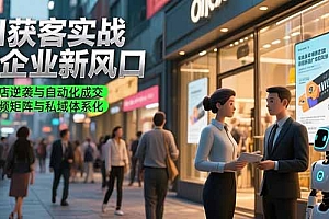 【第13252期】AI获客实战与企业新风口,实体店逆袭与自动化成交 短视频矩阵与私域体系化