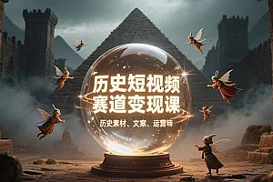 【第13274期】历史短视频赛道变现课,百集素材库应用,文案剪辑技巧,账号运营全案