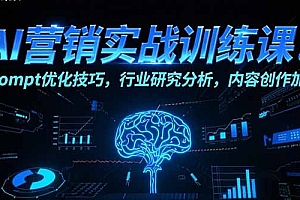 【第13308期】AI营销实战训练课:Prompt优化技巧,行业研究分析,内容创作加速