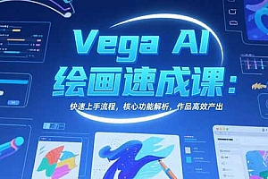 【第13315期】Vega AI绘画速成课:快速上手流程,核心功能解析,作品高效产出