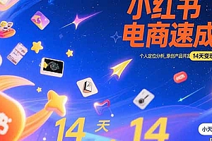 【第13326期】小红书虚拟电商速成课:个人定位分析,原创产品开发,14天变现路径规划