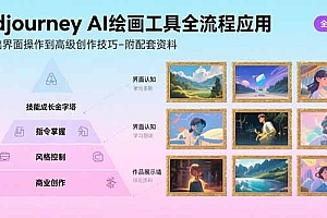 【第13403期】Midjourney AI绘画工具全流程应用,从基础界面操作到高级创作-附配套资料