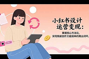 【第13409期】小红书设计运营变现:掌握核心方法论,实现既能创作又能接单的商业闭环