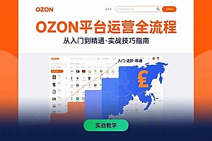 【第13413期】OZON平台运营全流程:快速掌握OZON从入门到精通的实战技巧
