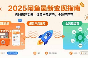 【第13435期】2025闲鱼最新变现指南:店铺搭建实操,爆款产品起号,全流程运营