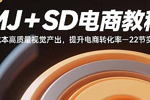 【第13549期】MJ+SD电商教程:低成本高质量视觉产出,提升电商转化率-22节实操