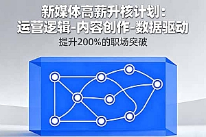 【第13706期】新媒体高薪升核计划:运营逻辑-内容创作-数据驱动,提升200%的职场突破