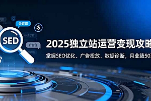 【第13839期】2025独立站运营变现攻略:掌握SEO优化、广告投放、数据诊断,月业绩50万+